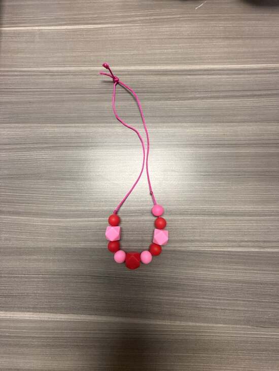 Generic Other - Silicone Teething Sensory Chew Necklace in Pink and Red